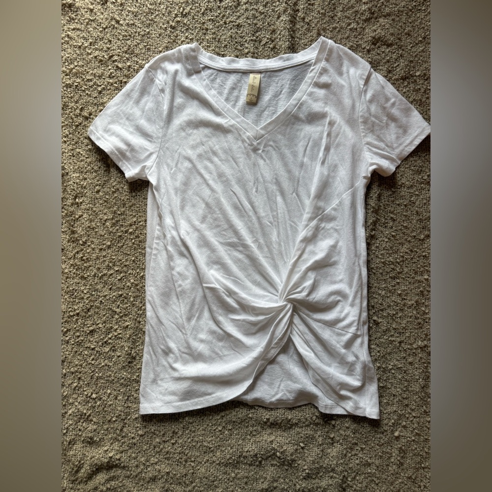 Altar'd State White Twist Front Tee